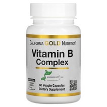 CGN 캘리포니아 골드 뉴트리션 비타민 B 컴플렉스 복합체 베지 캡슐 60정 California Gold Nutrition Vitamin Complex
