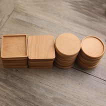 원목컵받침 커피컵받침 고급나무 우드 코스터 홈카페, 2-티코스터-원형홈