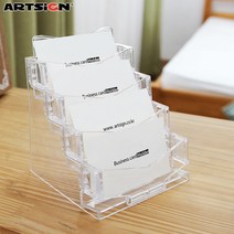 아트사인 4단 아이홀더 명함꽂이 4507/4514/4521/명함케이스/명, 4514 투명4단 1개입