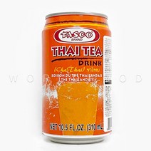 태국음료 타스코 타이티 드링크 밀크티 홍차 TASCO THAI TEA 310ml, 1개