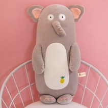 코끼리 강아지 바디필로우 인형 인형쿠션 소파쿠션 봉제인형 귀여운 인형, 100 cm, 회색 회색 코끼리
