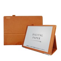 Honeymoon 적응 후지쯔 13.3형 QUADERNO A4(Gen.2)FMVDP41 & QUADERNO A4FMV-DPP03FMV-DPP01 케이스 보호 커버 소니 디지털 페이퍼 DPT-RP1 13.3 인치 케이스 고급 PU 레더 재질 내 13-브라운)
