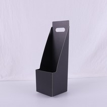 모던 꽃꽂이 방수 꽃통 접이 호접란 핸드페이퍼 꽃바구니 장미꽃 크라프트지 종이포장함, 블랙 10/팩
