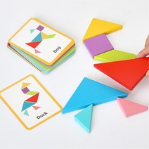 칠교놀이 그림맞추기 4살 집중력 집콕놀이 교구 개념수학 유치원 팩토 공부방, 상세페이지참조