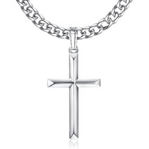 Milacolato 925 스테인리스 스틸 다이아몬드 컷 커브 쿠바 링크 체인 섬세한 마이애미 목걸 Length 24 Inches