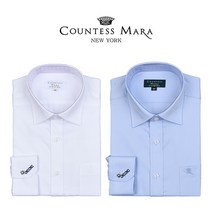 [카운테스마라]사은품 양말증정 도비솔리드 자수포인트 일반핏셔츠 CDCV1B1106A0 (2종 택1)