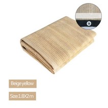 수동 어닝 스카이 비가림막 꽃 즙이 많은 식물 음영 썬 스크린 메쉬 정원 썬 블록 천, 베이지 옐로우 1.8x2m