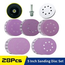 25pcs 사포 습식 건식 5inch 샌딩 디스크 그릿 2500-10000 임의 궤도 샌더 자동차 연마 용 m14 백킹 패드 포함