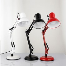 LED탁상용 램프스탠드 미국식 철예 스탠드 접이식 전기스탠드 AT-811, 받침판+클램프 식, 화이트