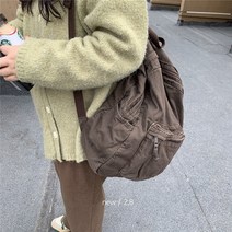 복조리백팩 남자 여성캐주얼백팩 봄 여름 빈티지 프레피 스타일 코튼 소프트 백 지퍼 캐주얼 대용량 책가방 유로 아메리카 백팩