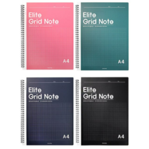 투영디자인 엘리트 그리드 절취노트 A4, 03 Mint, 4개