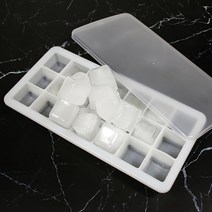 라이프란스 식약처승인 왕 얼음틀 실리콘 트레이 뚜껑포함 큰얼음 빅아이스볼 화이트 흰색, 4각21구(화이트)