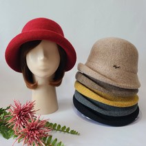 강록이네 겨울여성모자 엄마 중년여성 할머니 모자 선물용 모던하고 깔끔한 울벙거지 모자 안쪽 사이즈조절