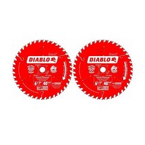 Diablo 디아블로 6 1 2인치 x 40 투스 ATB 정밀 마감 톱날 묶음 2팩