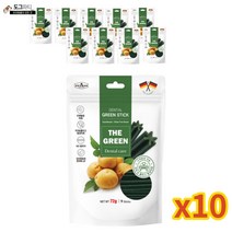 더그린 강아지 덴탈케어 입냄새제거 양치껌 그린 믹스 스틱껌, 10팩, 그린스틱 9P (72g)