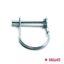 트레일러 잠금장치 D타입 잠금핀 커플러 D링 M6x45, 1개