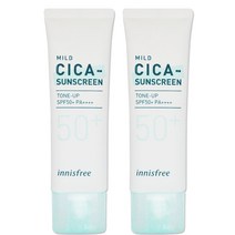 1+1/이니스프리 트루 마일드 시카 무기자차 선크림 50ml 50+PA++++, 1+1(2개)