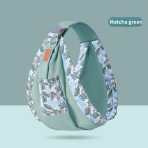 [디럭스유모차] 잉글레시나 신생아 슬링 이중 사용 유아용 수유 커버 메쉬 패브릭 모유 캐리어 0-36M 아기 배낭, [01] Matcha green