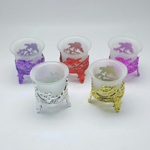 허브애향 금장 5컬러 캔들용기 3온즈, 연보라, 1개