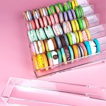 아크릴 마카롱 진열케이스 카페 진열대 디저트 제과 쇼케이스 경사형 1칸 3칸 4칸 5칸, 50mm, 1개