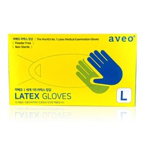 아베오 라텍스 일회용 의료용 장갑 100매, 대(L)