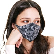 미소지어 빨아쓰는 패션마스크 성인 아동 어린이 페이즐리 재사용 연예인 예쁜 명품 S부터XL, M