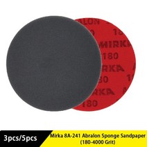차량 광택기 무선 폴리셔 Mirka 8A241 Abralon 1804000 그릿 스폰지 상딩 디스크 폼 후크 및 루프 사포 5 인치 6 연마 버핑, 1000+3pcs+125mm