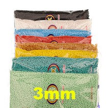 3mm 비즈공예 재료 시드비즈 구슬 칼라비즈 부자재 1팩(450g), 3mm : 11_레몬옐로우_(1팩)