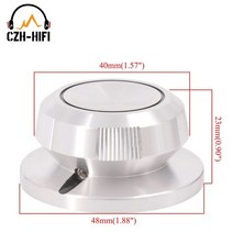 오디오 앰프용 CNC 가공 솔리드 알루미늄 노브 전위차계 볼륨 컨트롤 DAC 래터리 스위치 DIY 48x23 하, 01 Silver