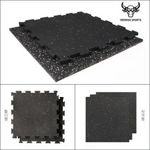 희우스포츠 헬스매트 방음매트 미끄럼방지매트 홈트매트(15T&20T&25T&30T), 코팅 사각 고무매트 50 x 50cm 2.5cm두께