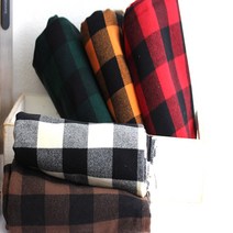 퀼트가게울 느낌 아크릴 인형 담요 체크 천 원단, 그린