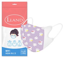 엘랜드 0~8세 초소형 어린이 베이비 키즈 돌아기 영유아동 새부리 토끼 3D입체 일회용마스크, 4.소형(4~8세) 토끼무늬 3D입체 마스크, 10매