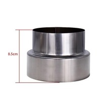 스파이럴덕트 파이프 배관 밸브 스테인레스 스틸 연도 배기관 감소 공동 굴뚝 어댑터 스토브 파이프 가정용 환기 액세서리, [18] 120mm100 mm