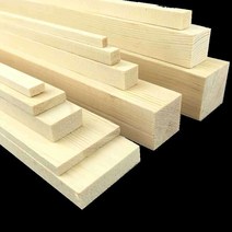 한치각 각기목 다루끼 목재 장비 나무 각재 인테리어, 정사각형 2.0X2.0X122cm 2개