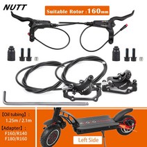 NUTTMTB 전기 자전거 스쿠터 유압 브레이크 디스크 140mm 160 180 로터 팻 미니 쿠구 G 부스터ES3 듀얼트론, 160mm 페어 브레이크, 1개