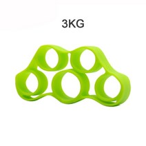 손가락 손 그리퍼 확장기 운동 손 그립 손목 강도 트레이너 손가락 운동가 저항 밴드 피트니스 운동, 녹색 3kg, 3KG 그린