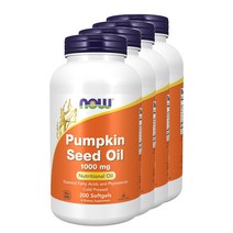 나우푸드 펌킨 씨드 오일 1000mg 소프트젤, 200개입, 4개