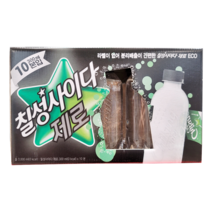 칠성사이다 제로 ECO 무라벨 라벨없는 페트병 친환경 탄산음료, 10개입, 330ml