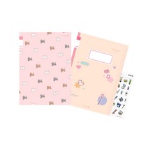 바이오피스 줄 공책 3-6 무제 23줄 초등 노트 여아용 신학기 준비 새학기 공책 준비물 고학년 글짓기 일기 디자인 팬시, 디자인랜덤(스티커증정)