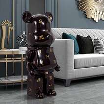 YAPOGI 베어브릭 BearBrick 피규어 저금통인테리어장식 개업 집들이 선물, 브라운