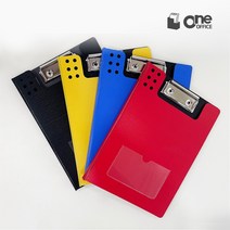 원오피스 펀칭포켓 덮개형 클립보드 A5, 레드