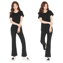 여성 여자 코디쉬운 밴딩 편한 신축성 부츠컷 바지 팬츠 슬랙스