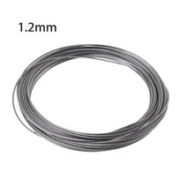 새로운 10m 304 스테인리스 스틸 와이어 로프 소프트 낚시 리프팅 케이블 7 × 7 빨랫줄, 1.2mm