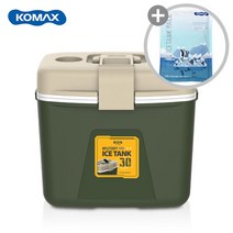 코멕스 아이스탱크 밀리터리그린 20~50L 캠핑 아이스박스 (+아이스팩), 30L