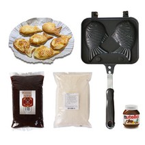 붕어빵믹스 붕어빵 만들기 반죽 세트 재료 키트 미니 잉어빵, 프리미엄 통팥앙금 1kg