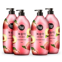 샤워메이트 파머스 바디워시 1200g(복숭아), 1200g, 4개