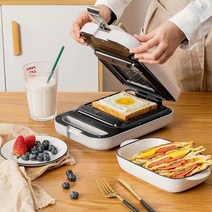 TAE WOL 와플메이커 3 in 1(분리형) 와플기 간식 제조기 돼지코드무료, 하얀색 와풀기 +샌드위치판