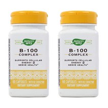 네이쳐스웨이 B-100 컴플렉스 B2 코엔자임 캡슐 글루텐 프리 무설탕, 60개입, 2개, 60정