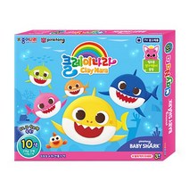 [아주문구도매상] 클레이나라 핑크퐁아기상어 클레이20g개+10R7개 10종 + 접기색종이증정 12p, 랜덤 1개