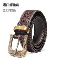 진짜 악어가죽 남성 벨트 리얼 찐 앨리게이터 가죽 정장 태국 수입